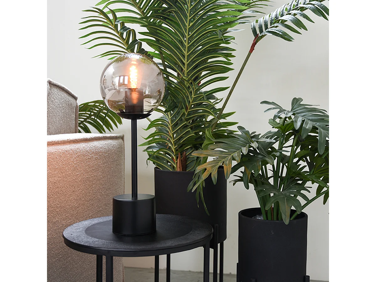 Lampe de table Fumo 15x15x41 cm - Fumée - Verre