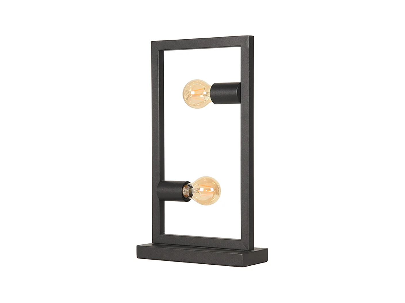 Tischleuchte Quadrato - Schwarz - Metall - 20x10x45 cm