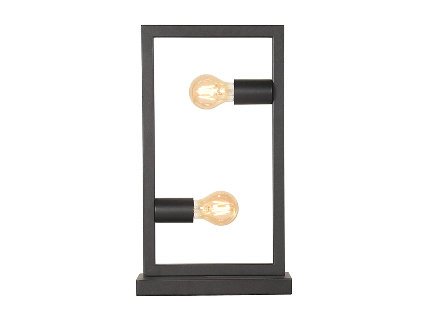 Lámpara de mesa Quadrato - Negro - Metal - 20x10x45 cm