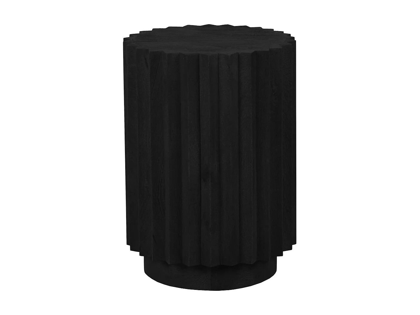 Table d'appoint Novan - Noir - Bois de manguier - 35x35x48 cm