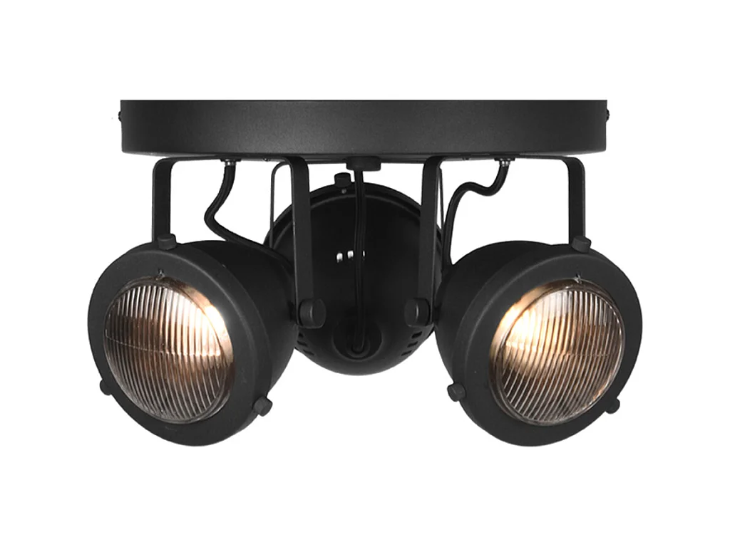Spot Moto led - Schwarz - Metall - 3 Lichter