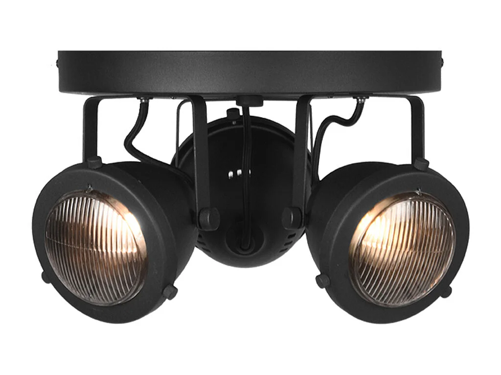 Spot Moto led - Schwarz - Metall - 3 Lichter
