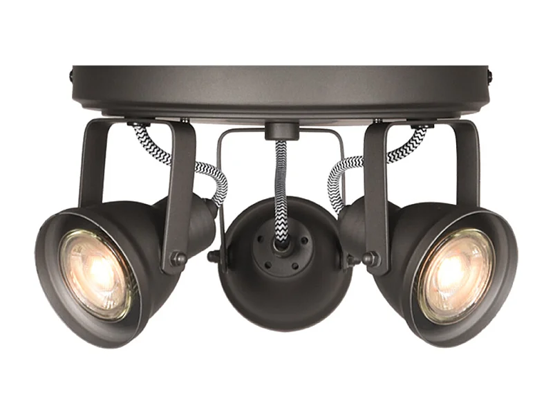 Spot Max led - Grau - Metall - 3 Lichter