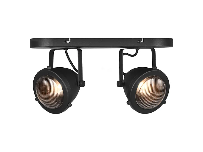 Spot Moto led - Schwarz - Metall - 2 Lichter