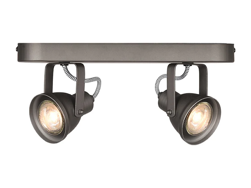 Spot Max led - Grau - Metall - 2 Lichter