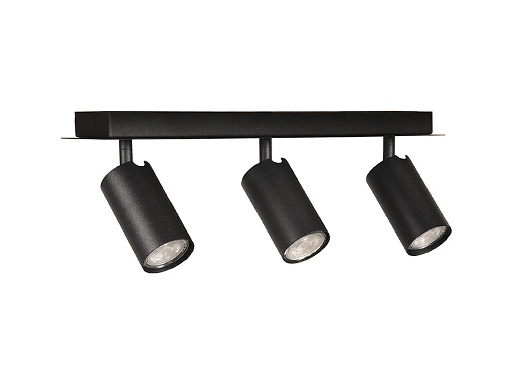 Spot Ferroli 3 lumières 45x15x15 cm - Noir - Métal