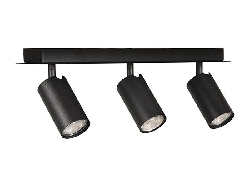 Foco Ferroli 3 luces 45x15x15 cm - Negro - Metal