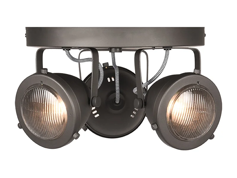 Foco Moto led - Acero Quemado - Metal - 3 Luces