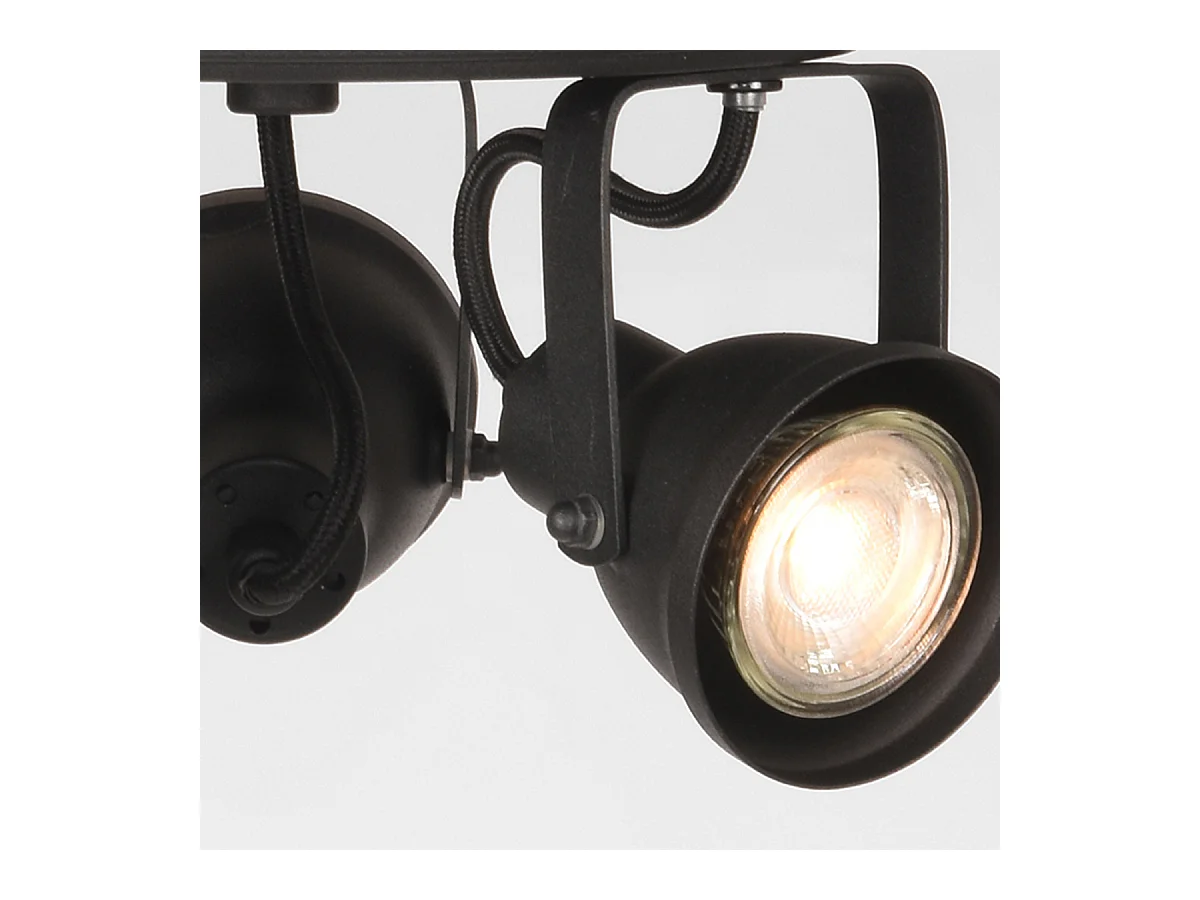 Spot Max LED - Noir - Métal - 3 lumières