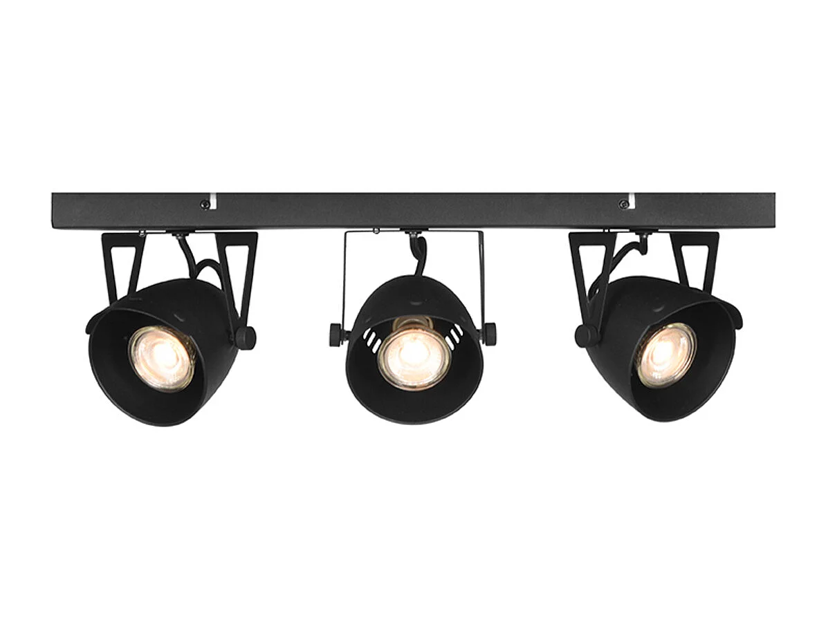Spot Cap led - Zwart - Metaal - 3 Lichts
