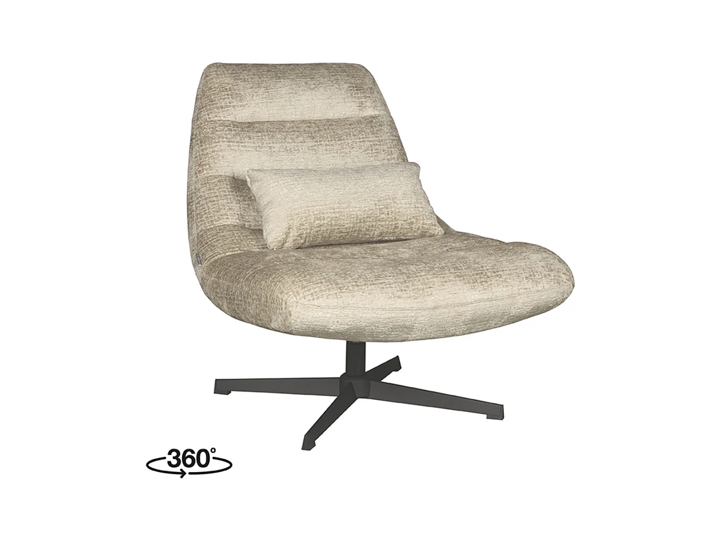 Fauteuil Nox - Beige - Élégance - 62 x 77 cm
