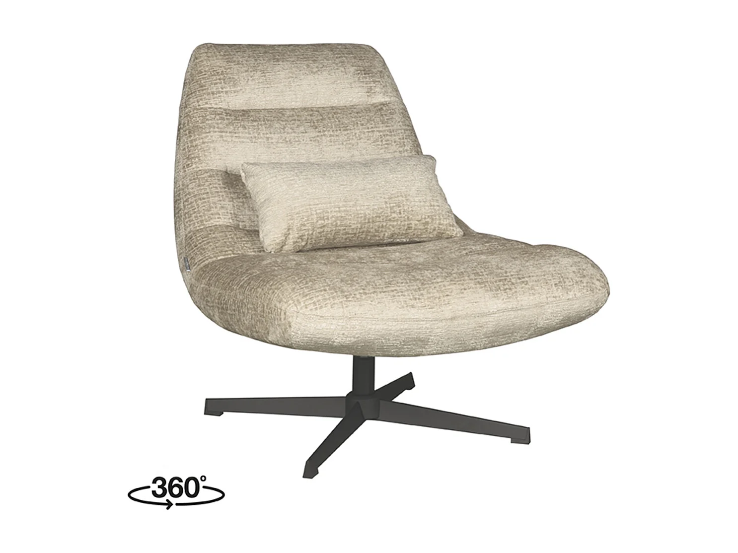Fauteuil Nox - Beige - Élégance - 62 x 77 cm