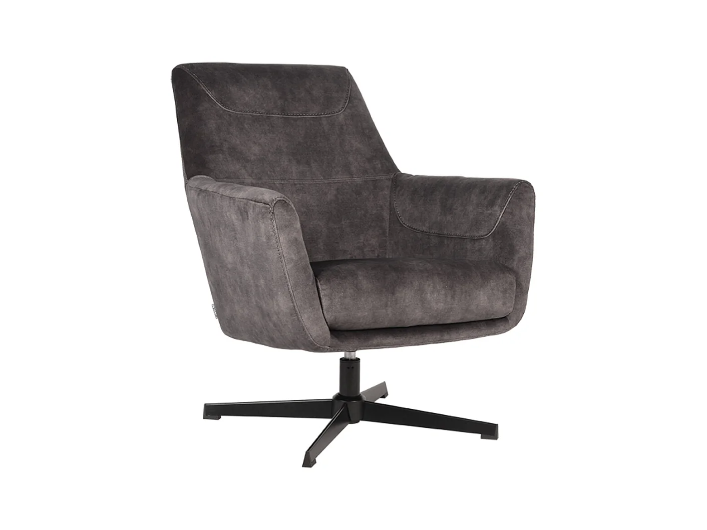Fauteuil Toby - Anthracite - Velours