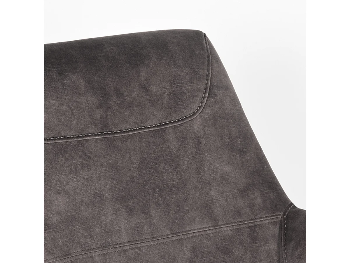 Fauteuil Toby - Anthracite - Velours