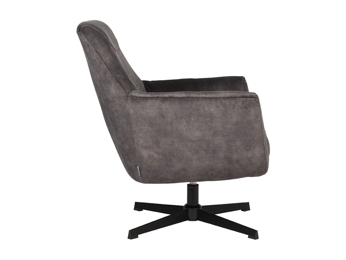 Fauteuil Toby - Antraciet - Velours