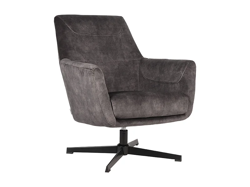 Sillón Toby - Antracita - Terciopelo