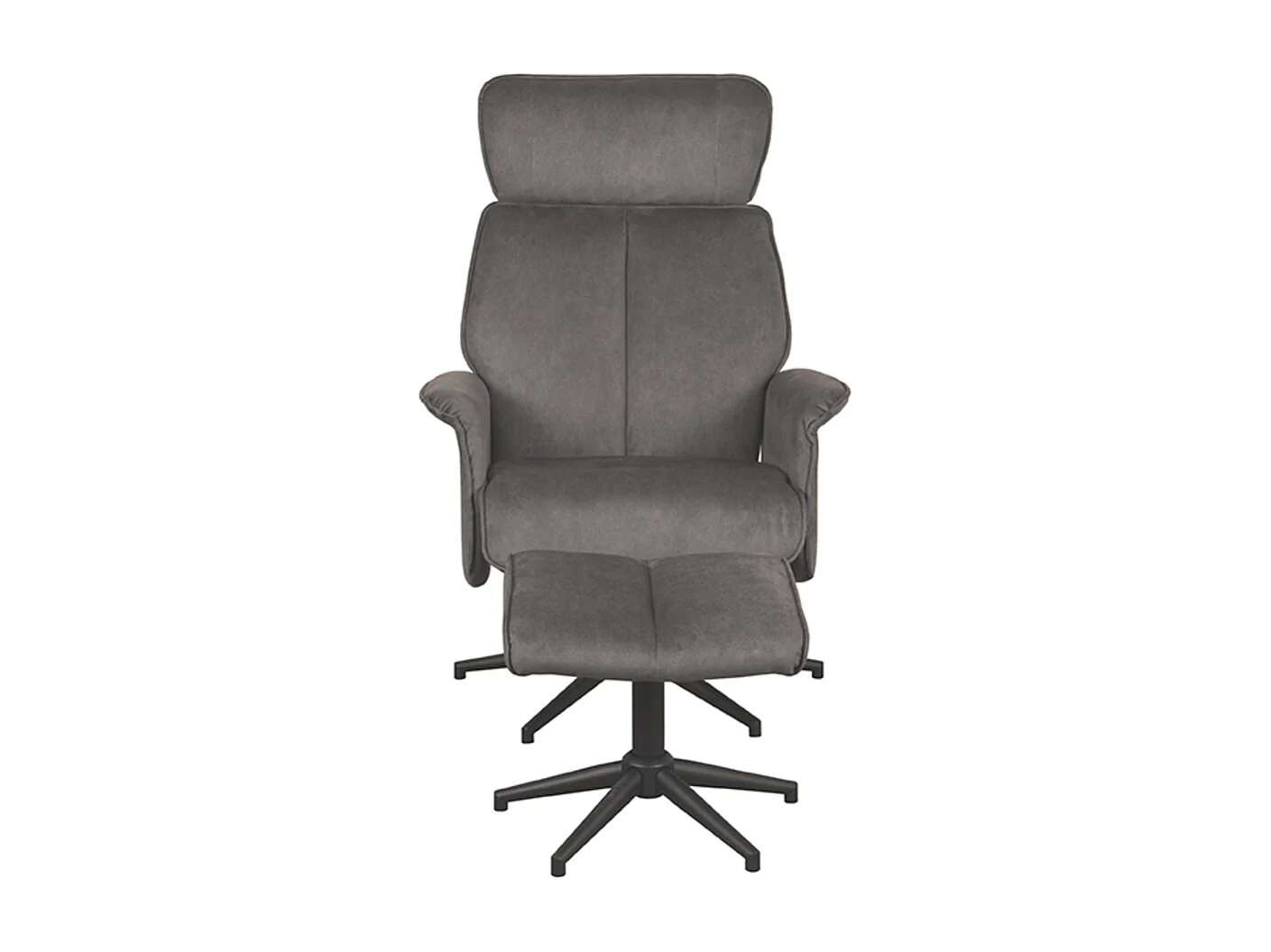 Fauteuil Verdal - Anthracite - Cosmo - Avec repose-pieds - 79x77x109 cm