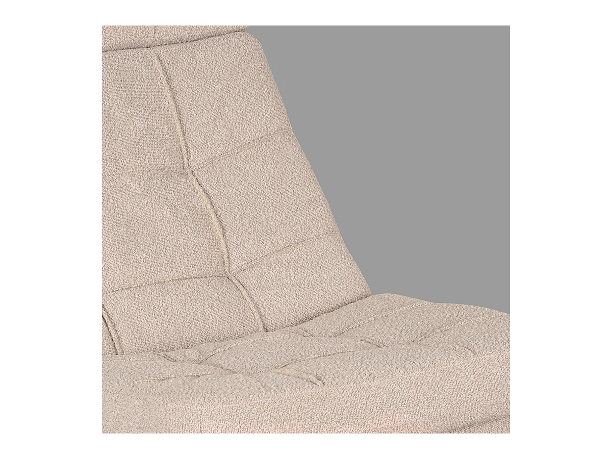 Fauteuil Alvar - Naturel - Boucle - Incl. Ottoman