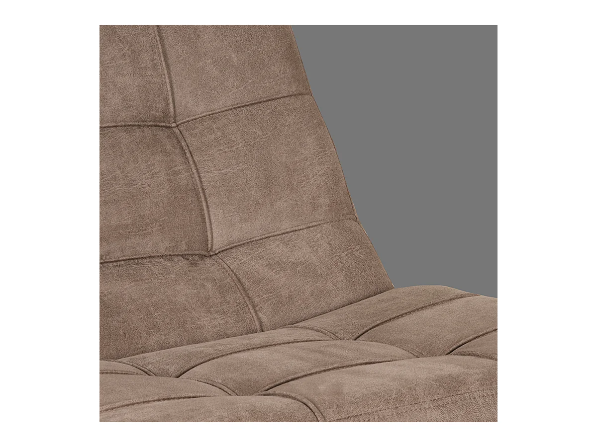 Fauteuil Alvar - Taupe - Micro Suede - Avec repose-pieds - 57 x 53 x 83 cm