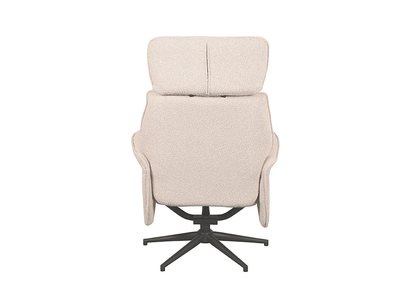 Fauteuil Verdal - Naturel - Boucle - Incl. ottoman
