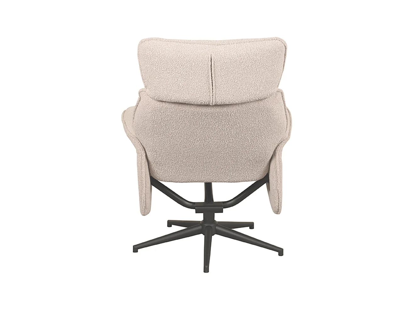 Fauteuil Verdal - Naturel - Boucle - Incl. ottoman