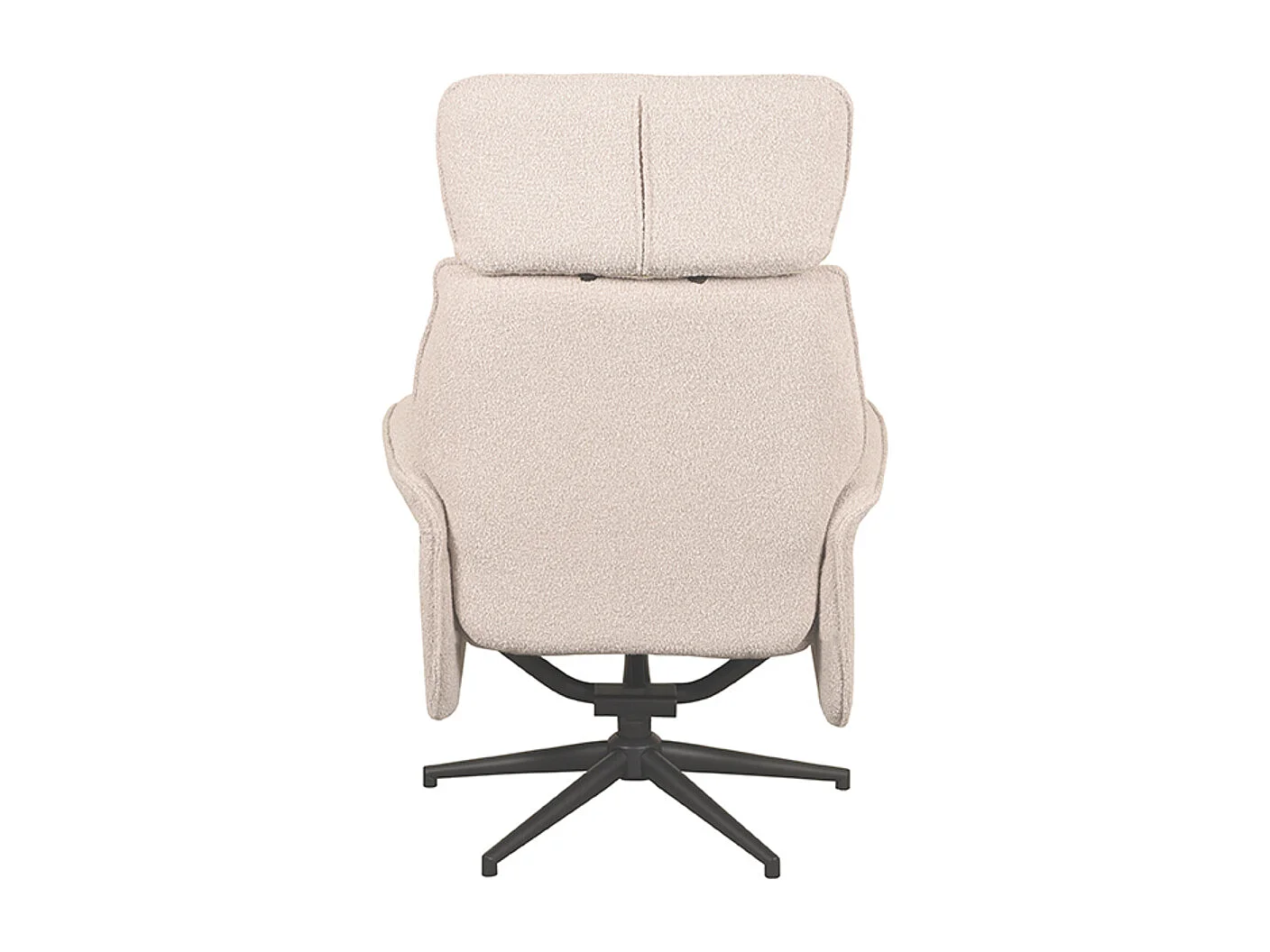 Fauteuil Verdal - Naturel - Boucle - Incl. ottoman