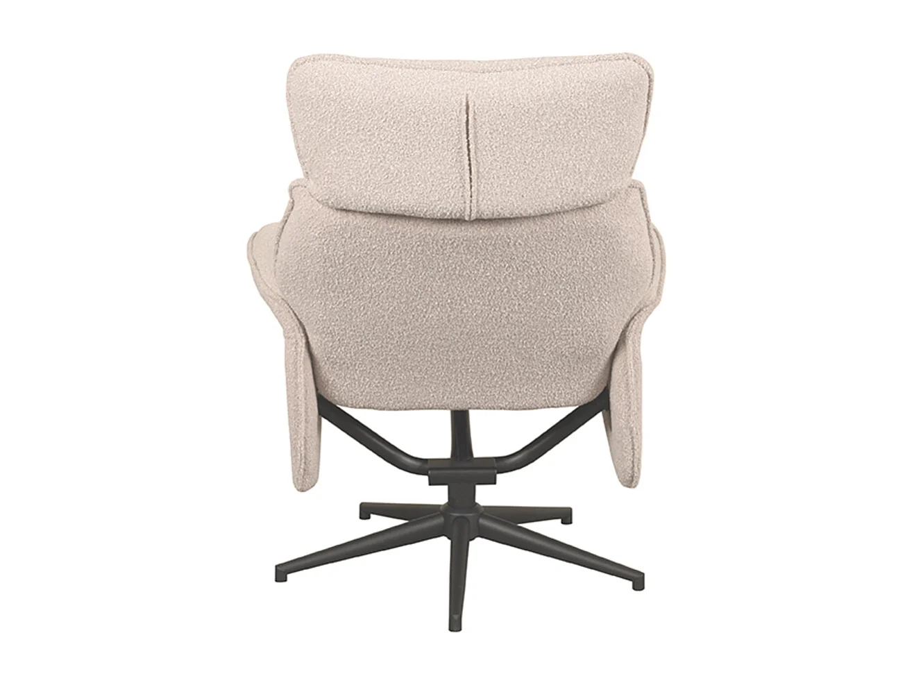 Fauteuil Verdal - Naturel - Boucle - Incl. ottoman