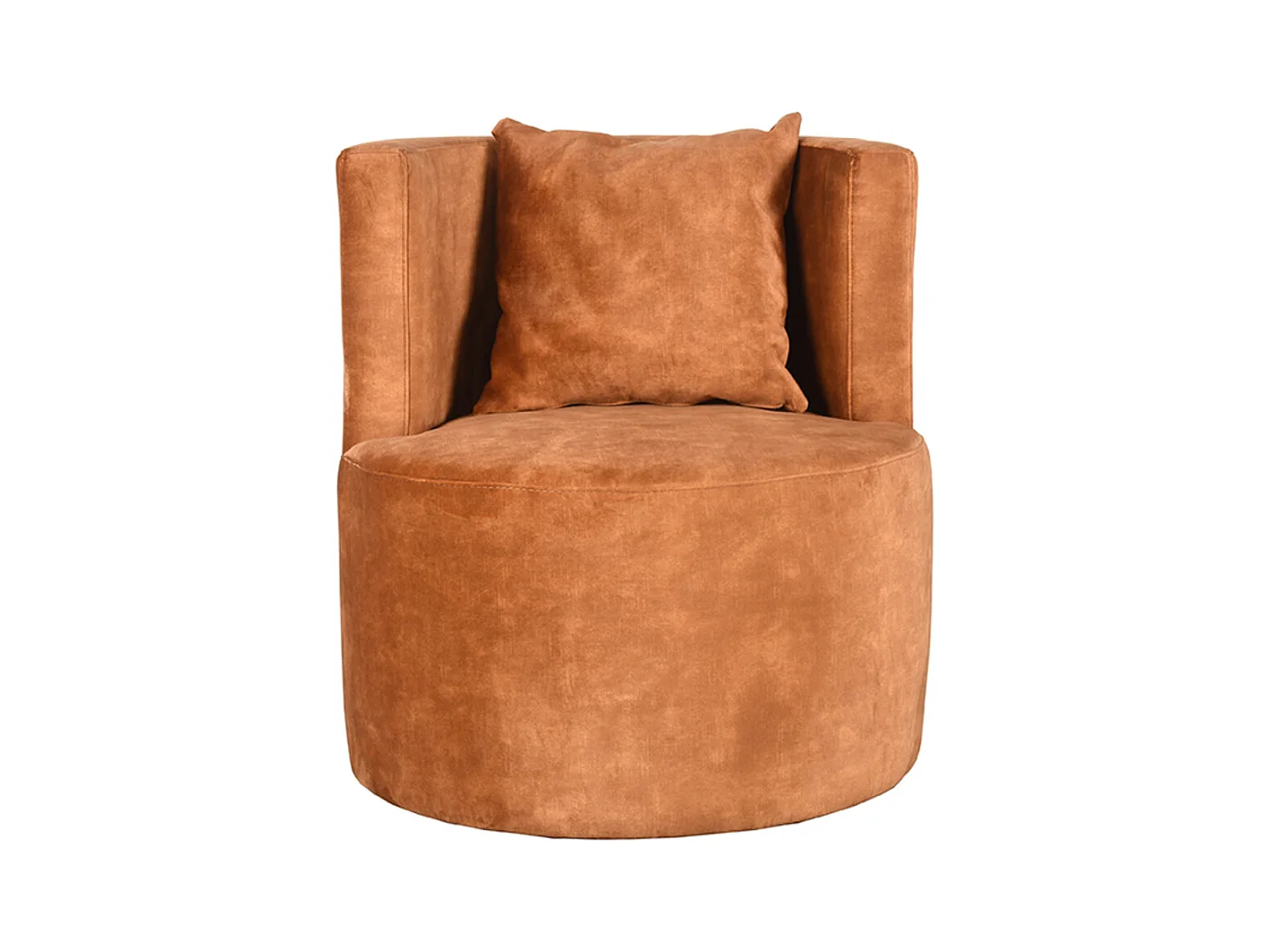 Fauteuil Evy 65x65x75 cm - Ocre - Velours