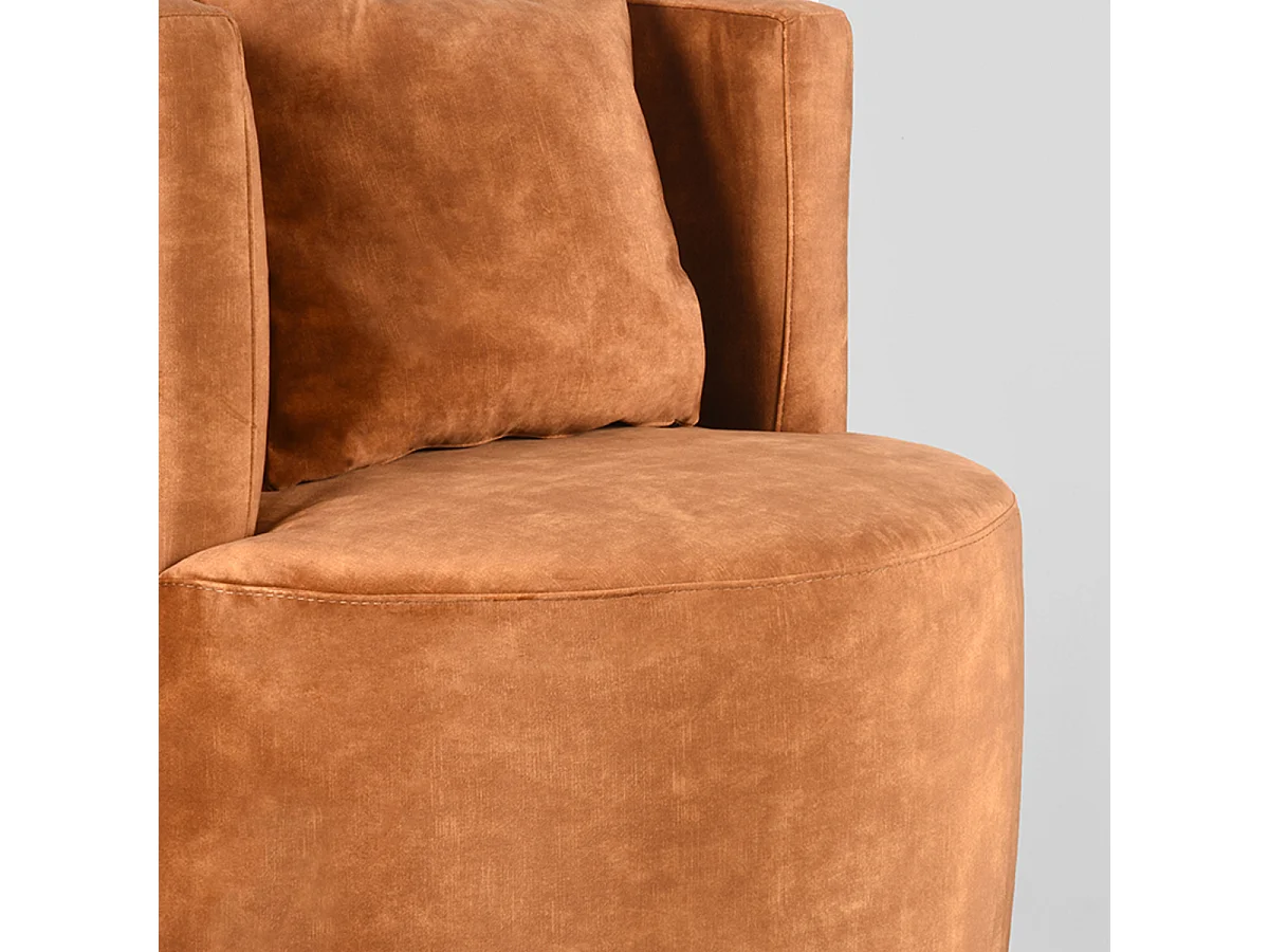 Fauteuil Evy 65x65x75 cm - Oker - Velours