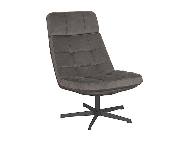 Fauteuil Alvar - Antraciet - Cosmo - 57x53x83 cm