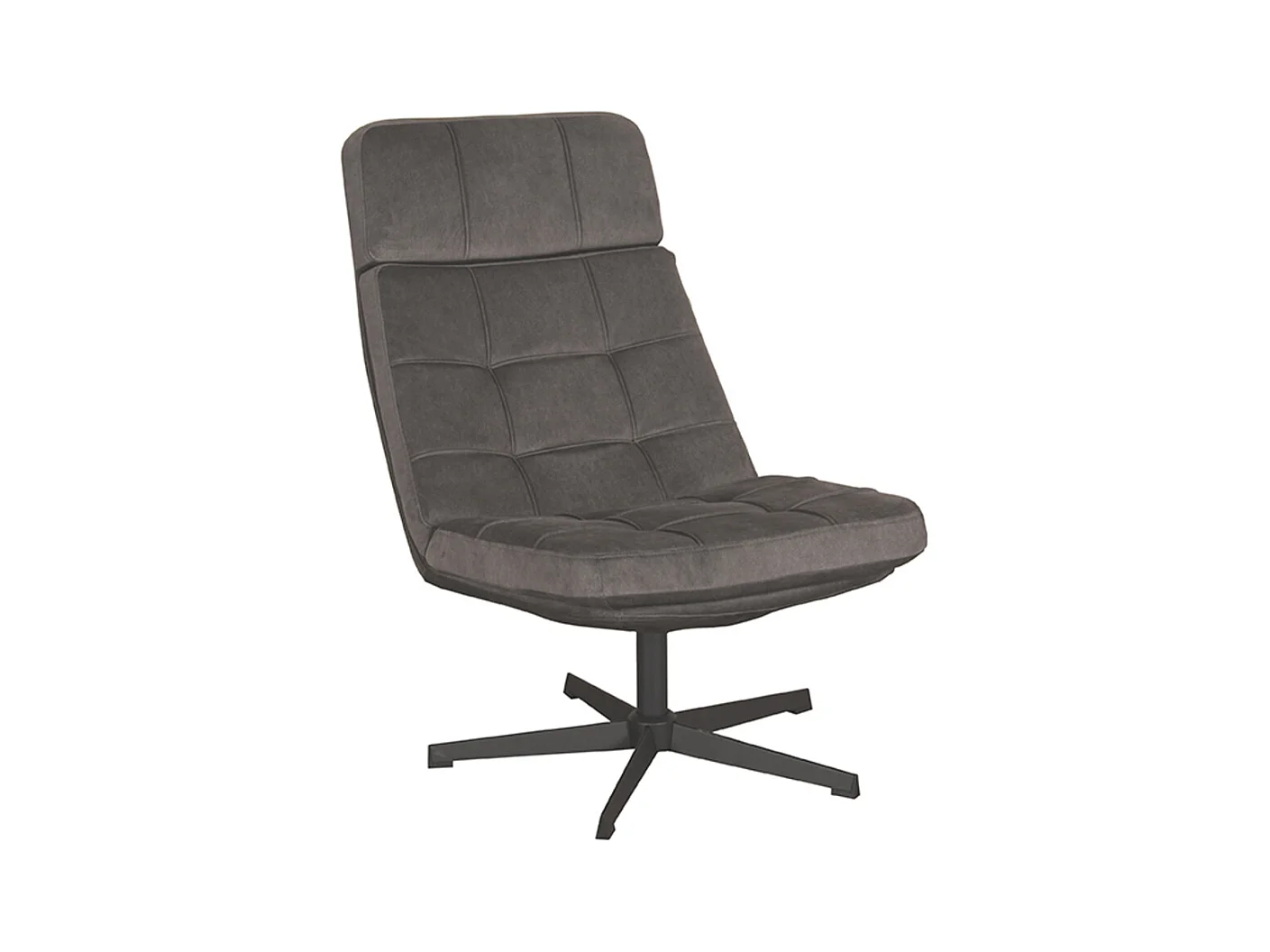 Fauteuil Alvar - Anthracite - Cosmo - 57x53x83 cm