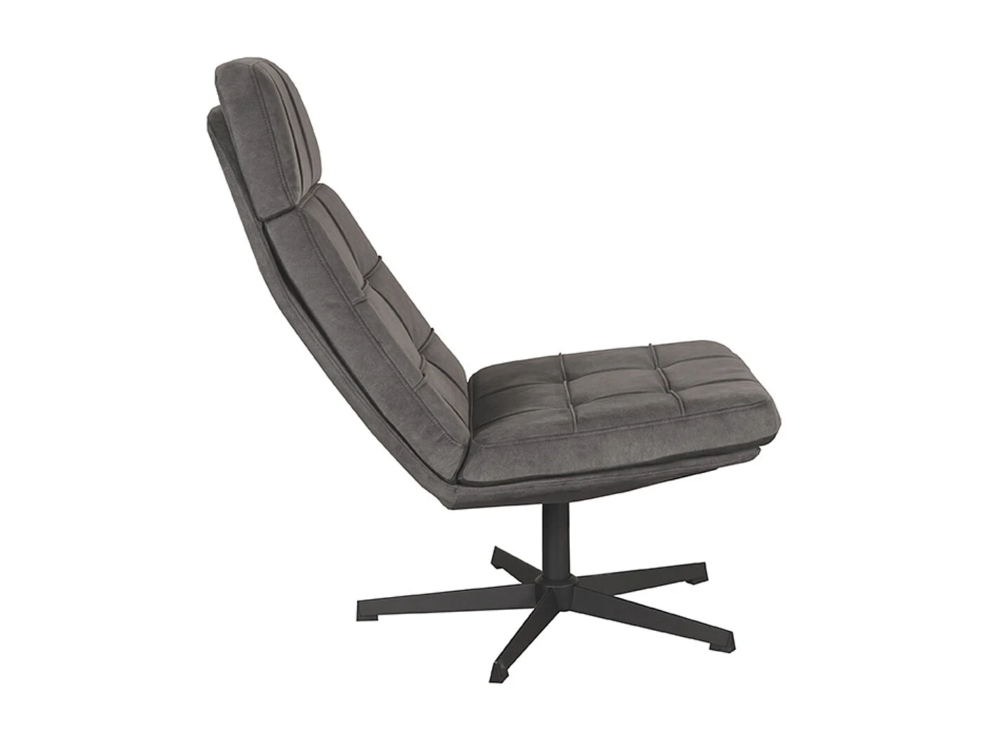 Fauteuil Alvar - Anthracite - Cosmo - 57x53x83 cm