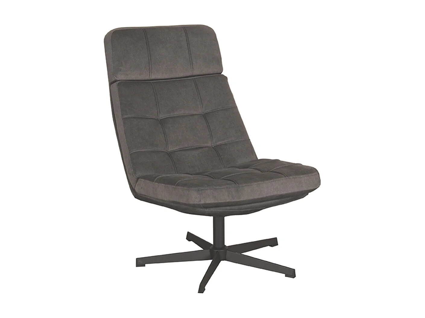 Fauteuil Alvar - Anthracite - Cosmo - 57x53x83 cm