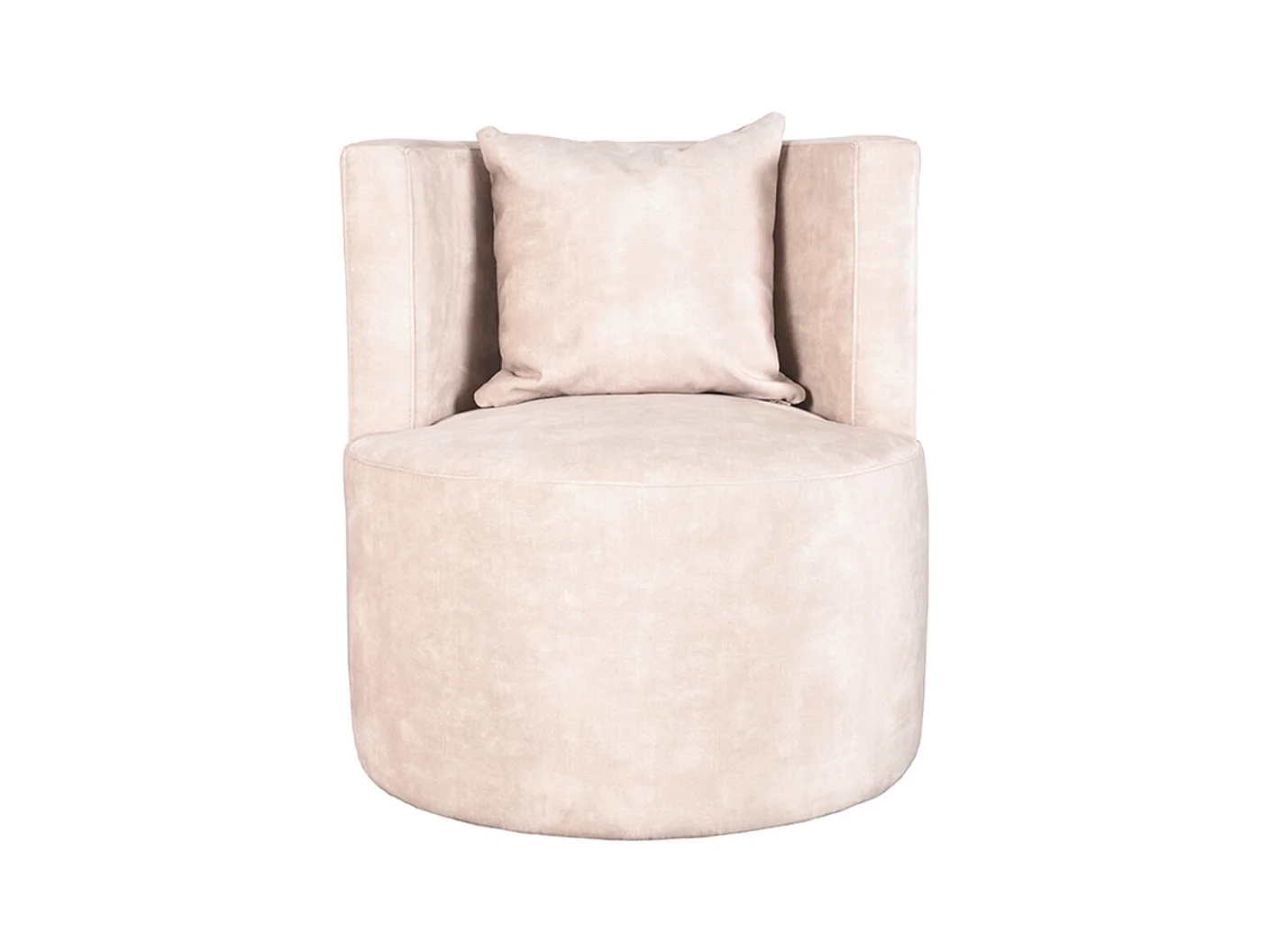 Fauteuil Evy 65x65x75 cm - Naturel - Velours