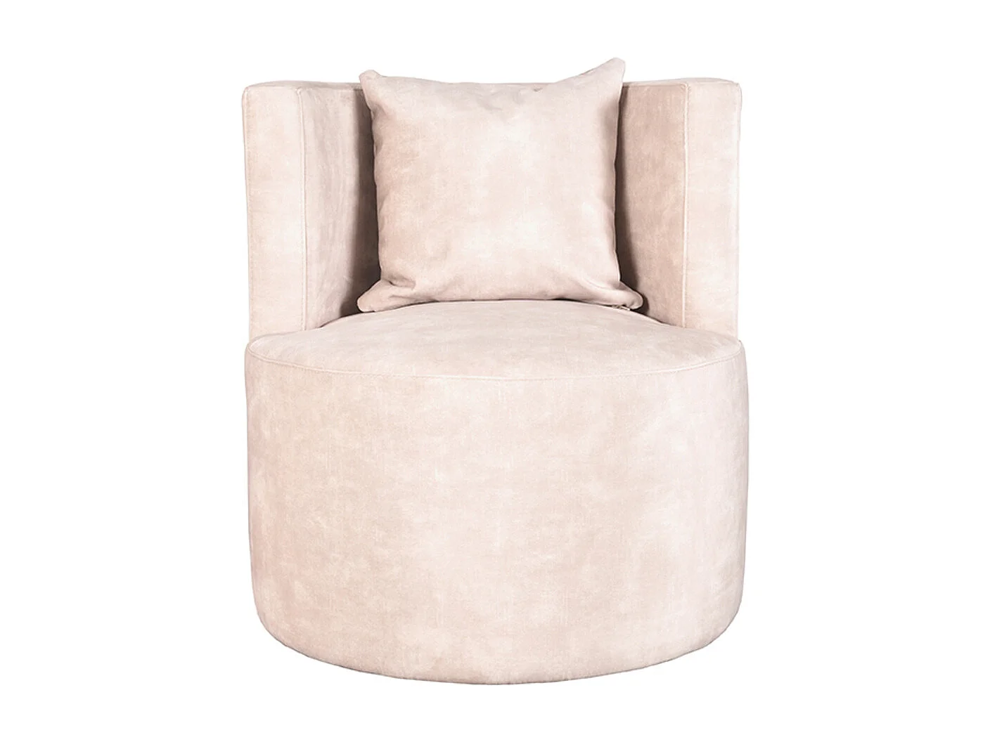 Fauteuil Evy 65x65x75 cm - Naturel - Velours