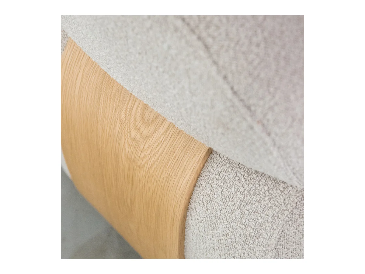 Fauteuil Valenza - Naturel - Tissu - Bois naturel - 79x83x73 cm