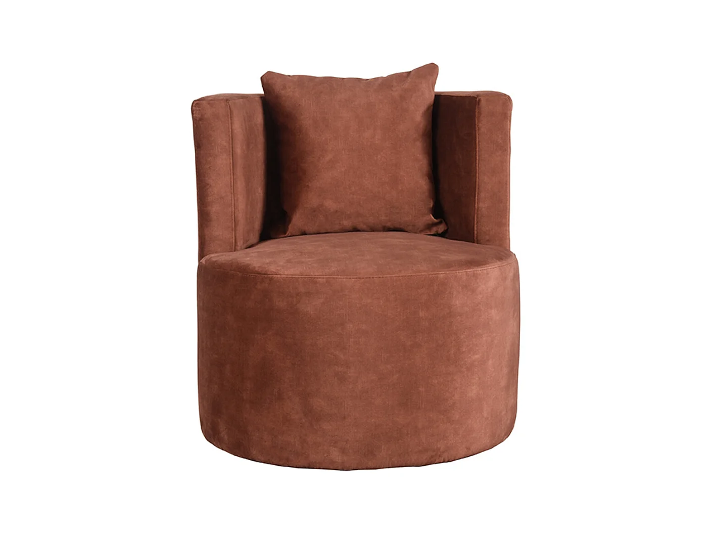 Fauteuil Evy 65x65x75 cm - Rouille - Velours