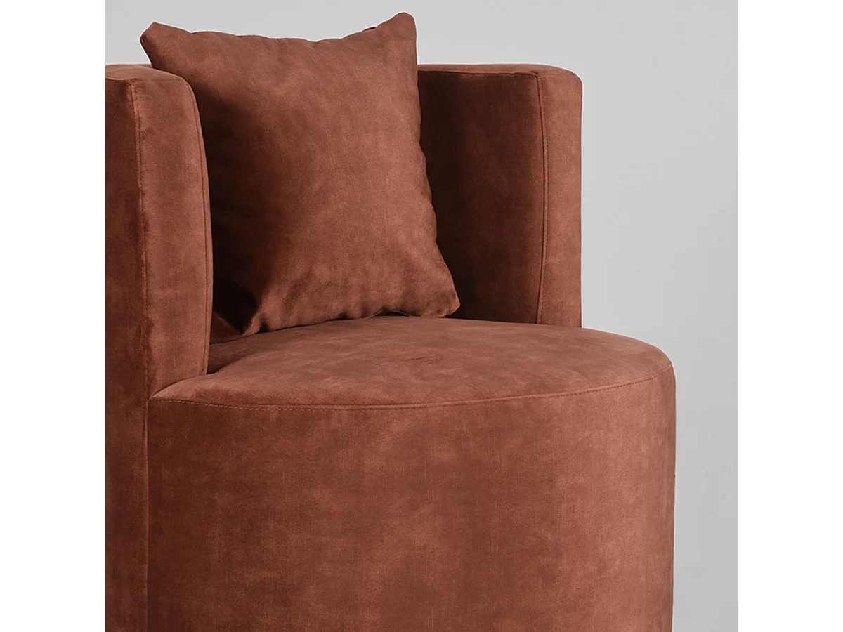 Fauteuil Evy 65x65x75 cm - Rust - Velours