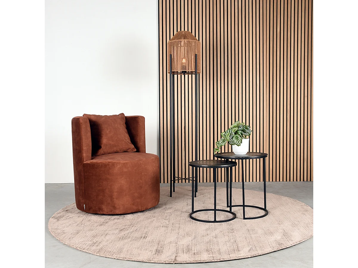 Fauteuil Evy 65x65x75 cm - Rust - Velours