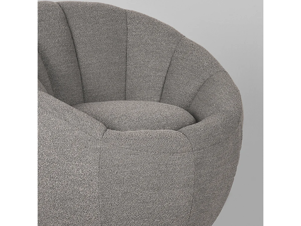 Fauteuil Crown - Gris - Boucle