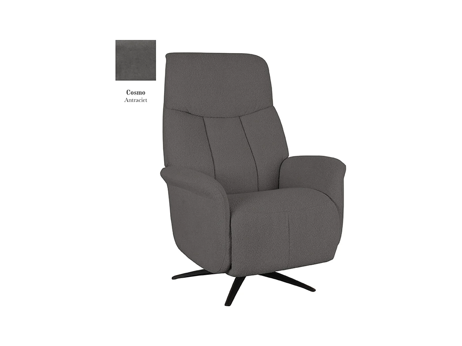 Fauteuil Oslo - Antraciet - Cosmo - Elektrisch - 87x79x112 cm