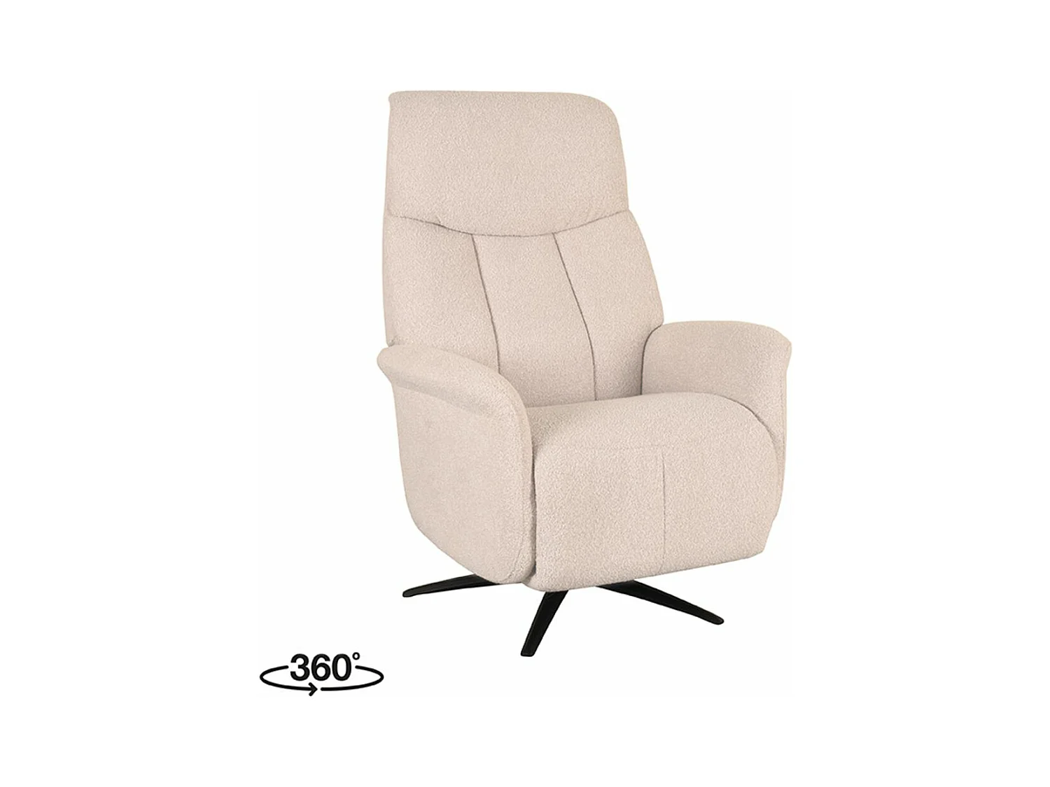 Fauteuil Oslo - Naturel - Boucle - Électrique - 87x79x112 cm