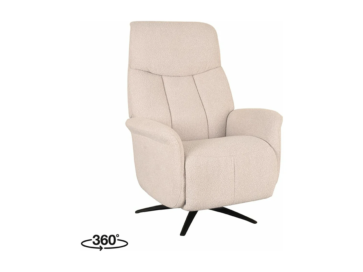 Fauteuil Oslo - Naturel - Boucle - Électrique - 87x79x112 cm