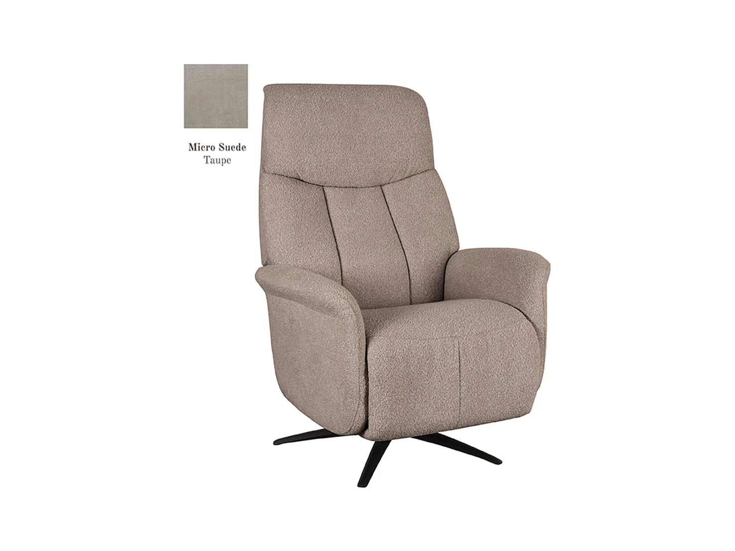 Fauteuil Oslo - Taupe - Micro Suede - Électrique - 87x79x112 cm