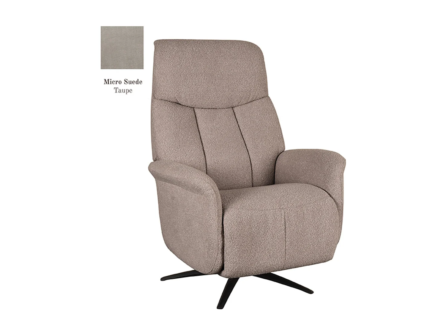 Fauteuil Oslo - Taupe - Micro Suede - Électrique - 87x79x112 cm
