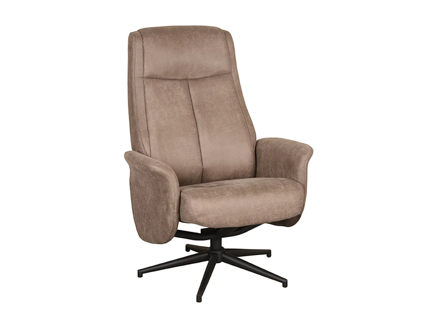 Fauteuil Bergen - Taupe - Micro Suede - 76x77x105 cm