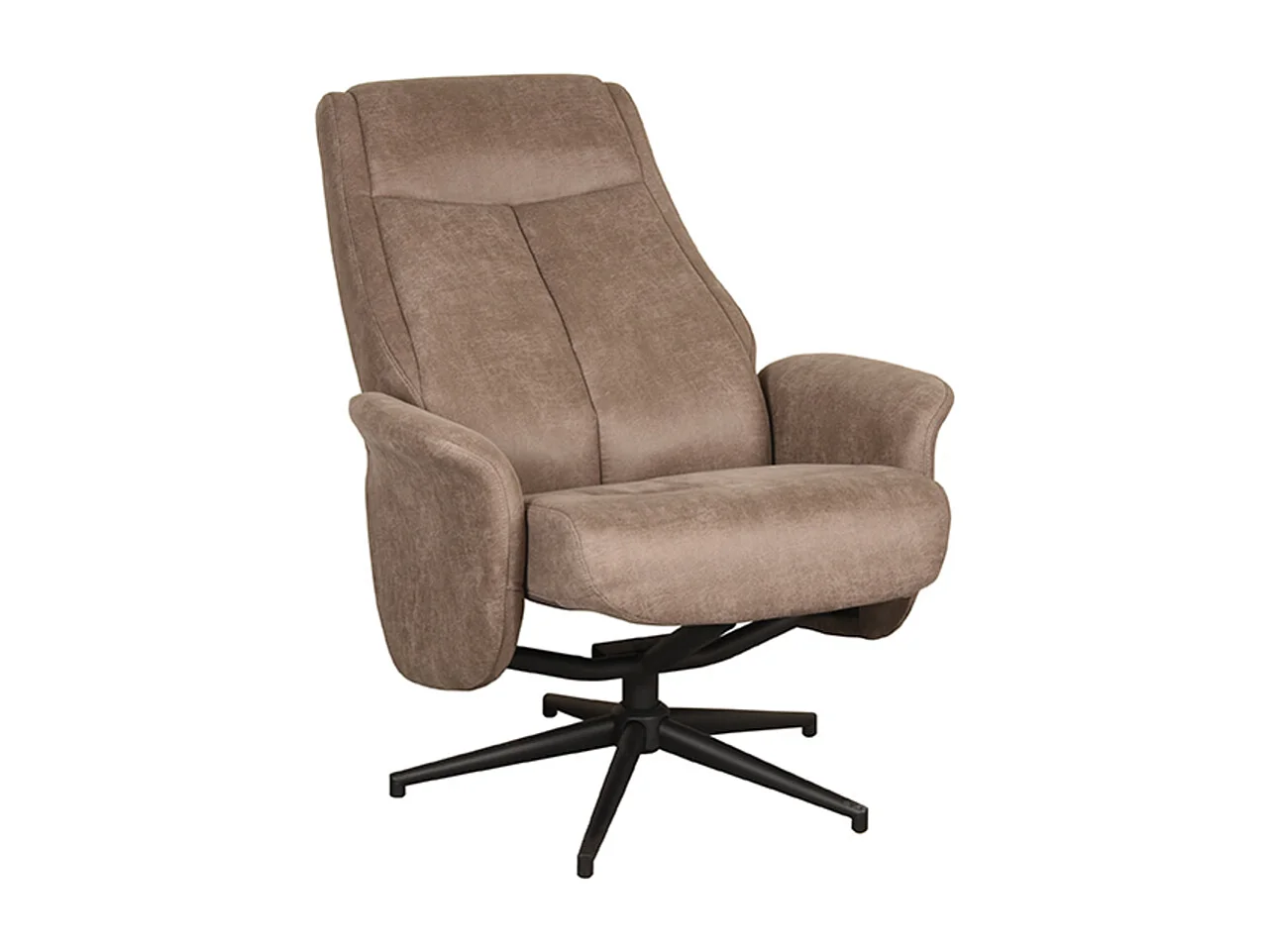 Fauteuil Bergen - Taupe - Micro Suede - 76x77x105 cm
