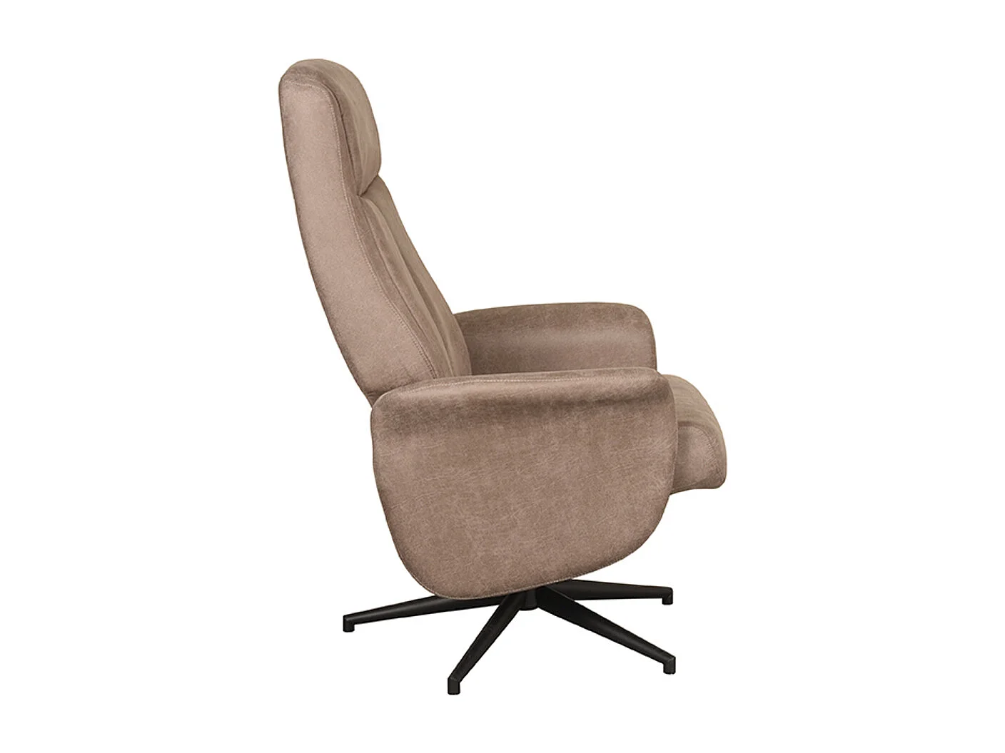 Fauteuil Bergen - Taupe - Micro Suede - 76x77x105 cm