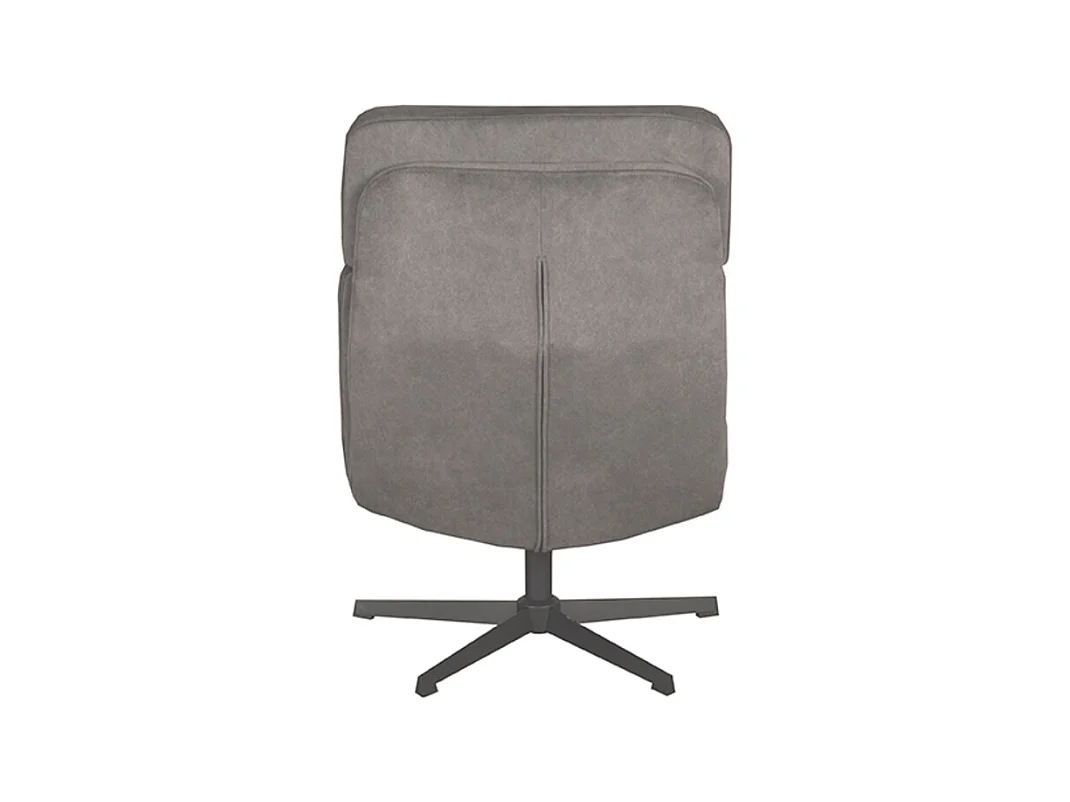 Sessel Alvar - Anthrazit - Cosmo - Inkl. Hocker - 57x53x83 cm