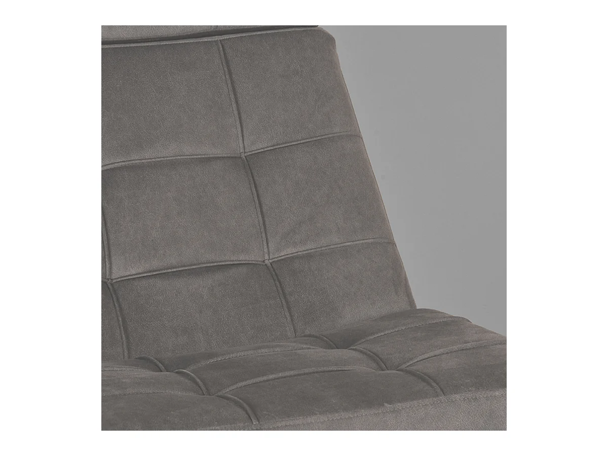 Sessel Alvar - Anthrazit - Cosmo - Inkl. Hocker - 57x53x83 cm